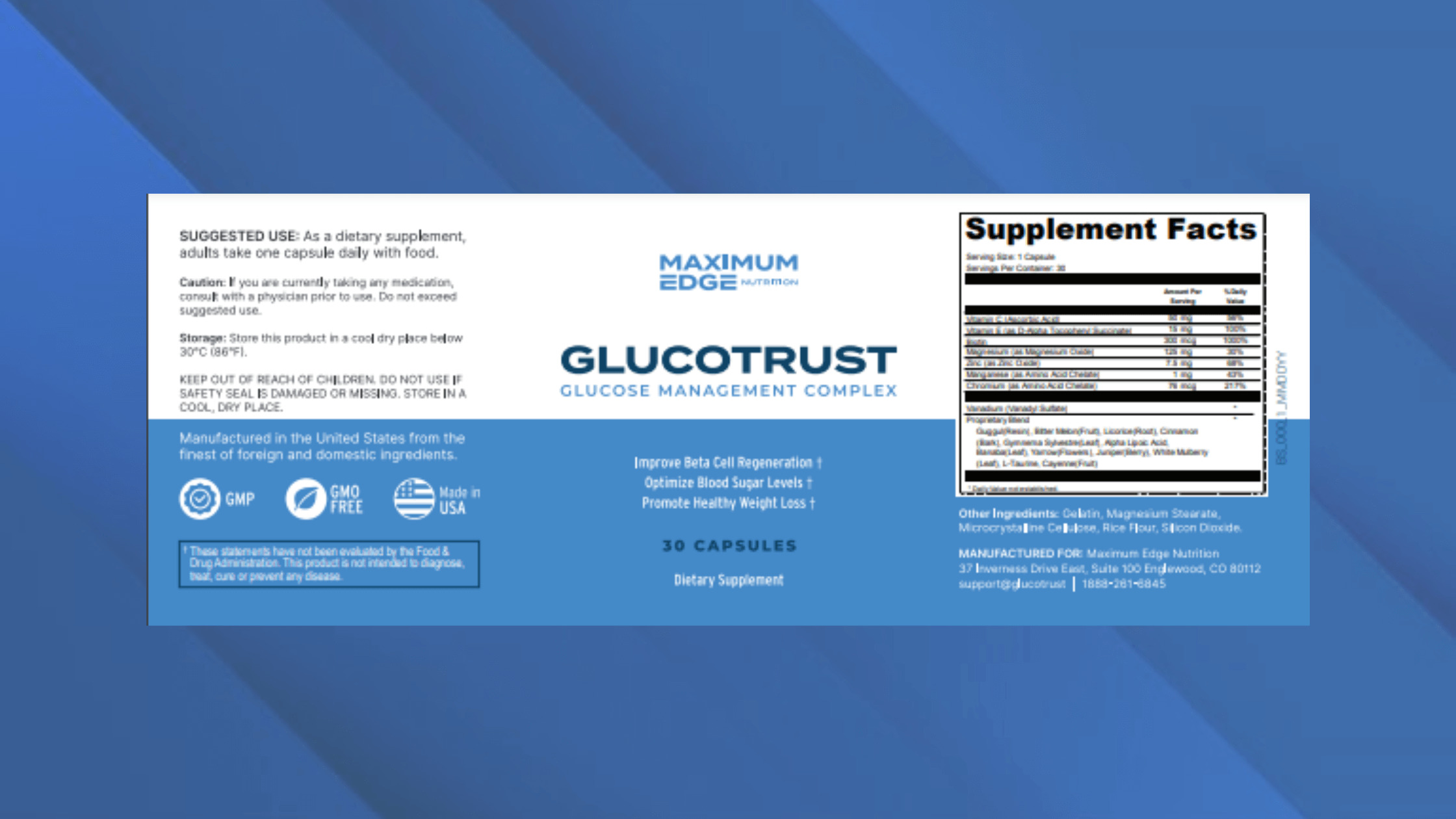 GlucoTrust Dosage
