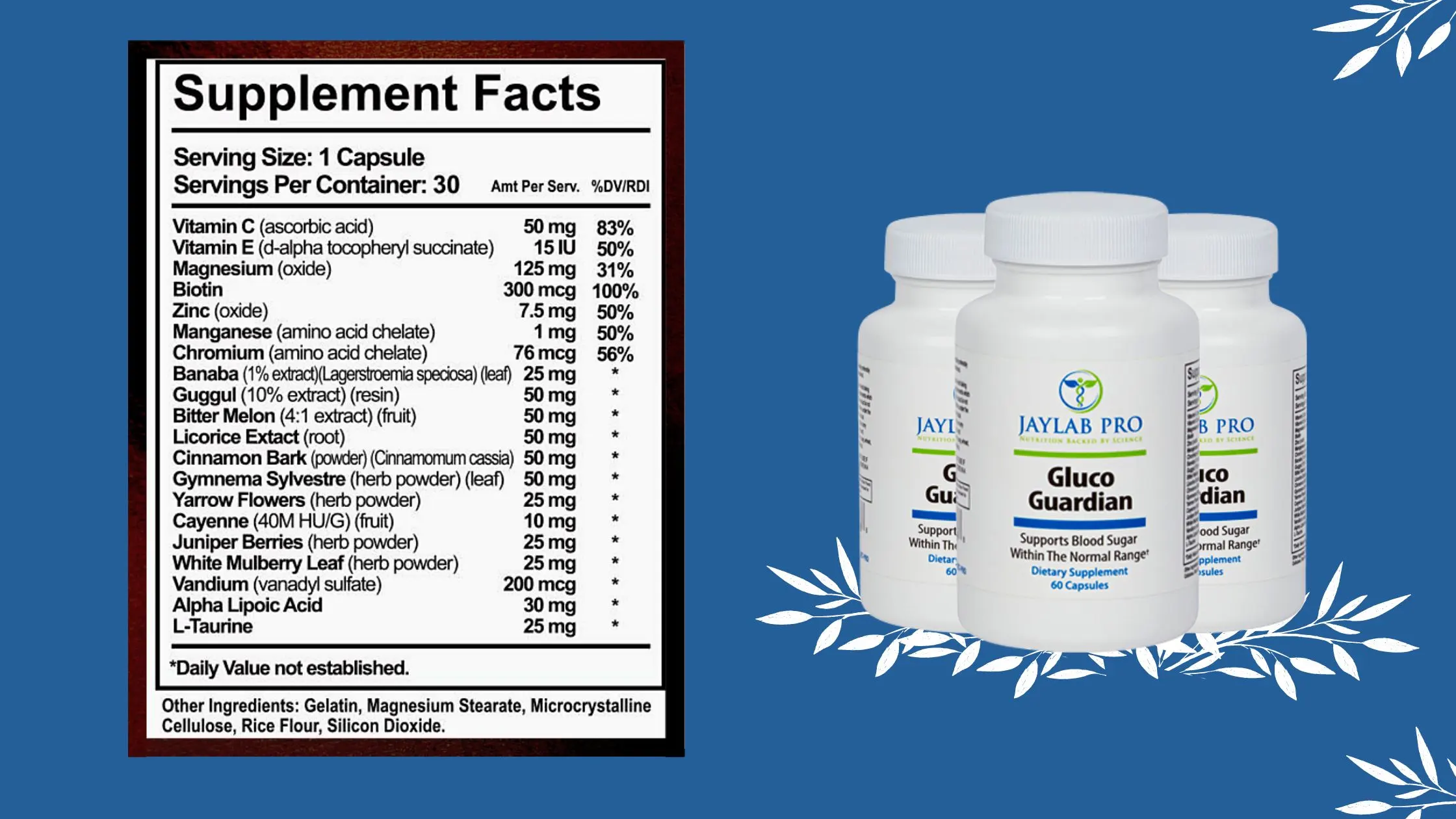 Gluco Guardian Supplement Facts