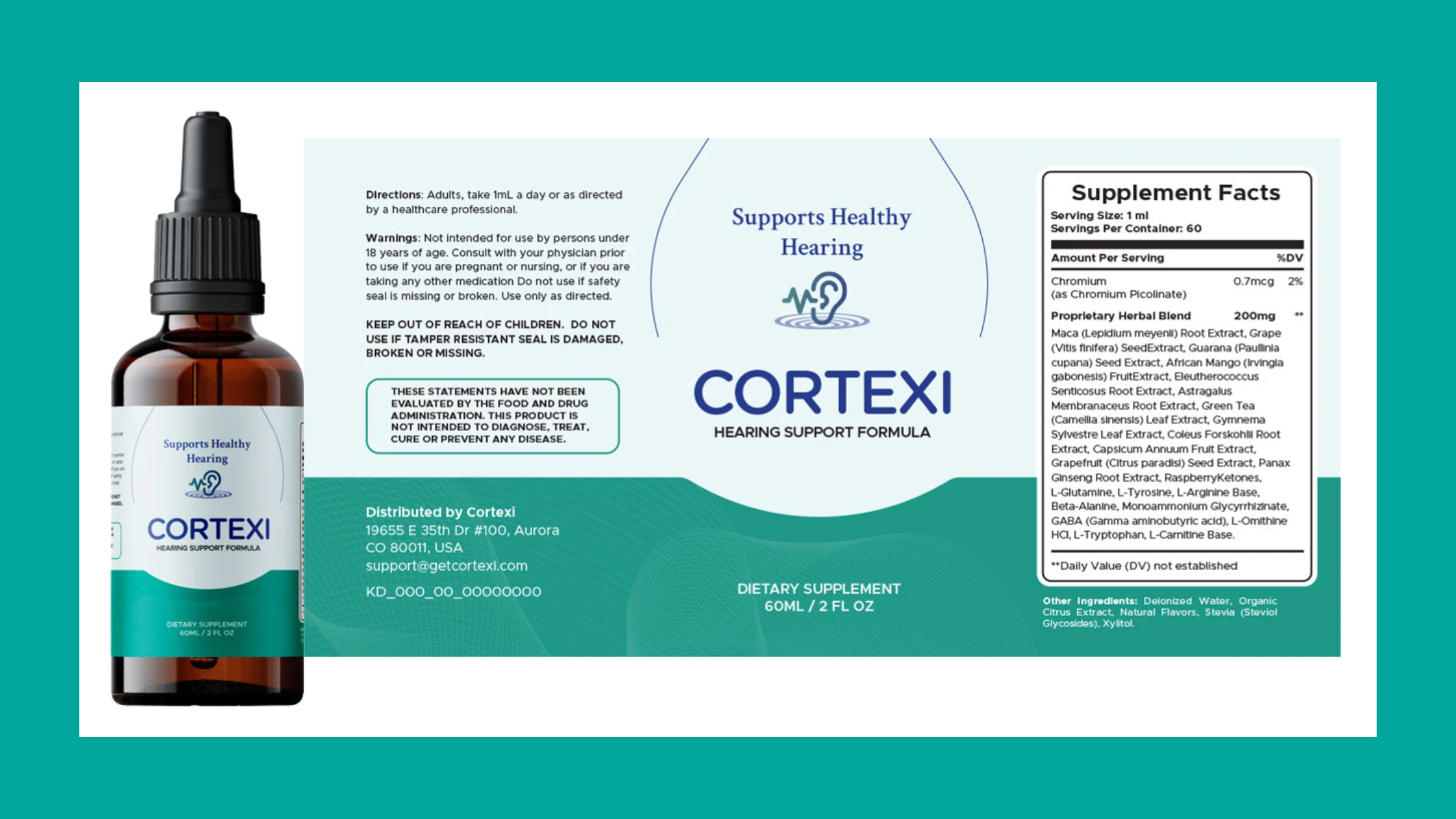 Cortexi supplement facts