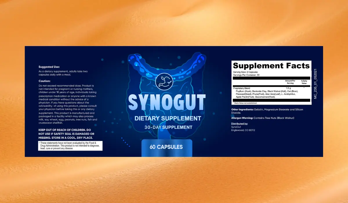 SynoGut Supplement Facts

