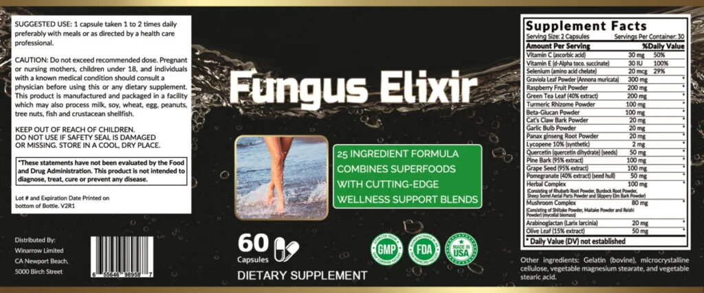Fungus Elixir Supplement Facts(NZ)