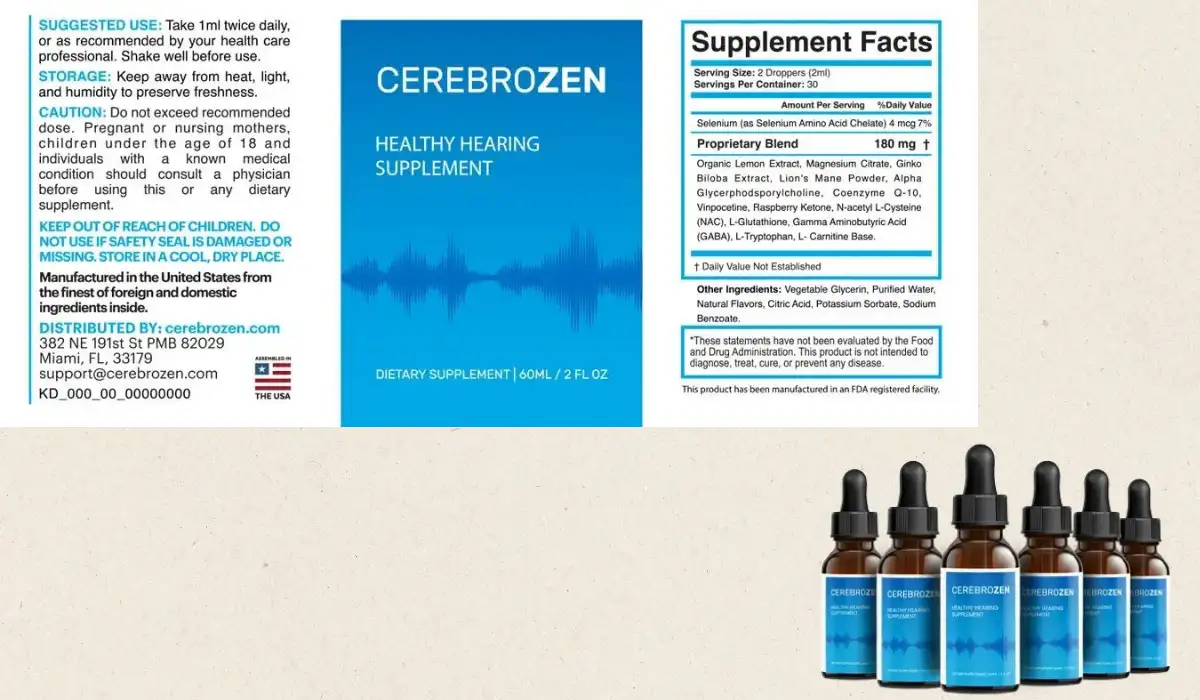 Cerebrozen Supplement Facts